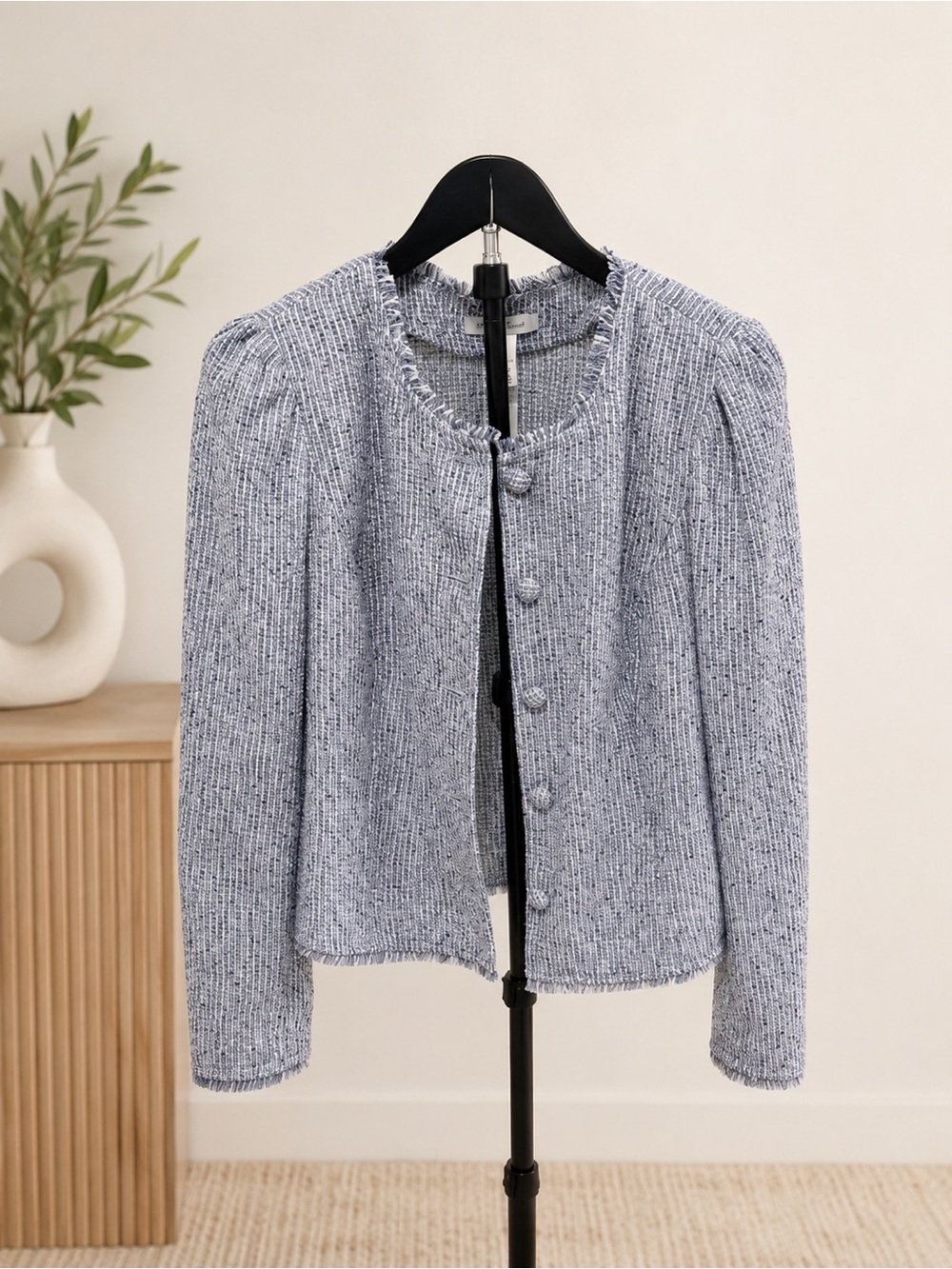 White House Black Market Blue Textured Blazer